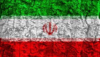 Iranian flag texture as background photo