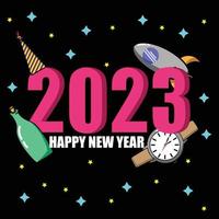 happy new year 2023 vector