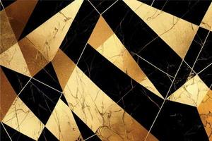 Black and gold background with marble effect vector