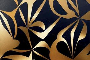 Black and gold background with marble effect vector