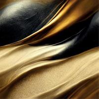 Black and gold luxurious elegant background with waves vector