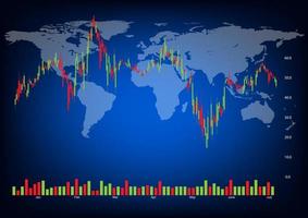 gráfico de comercio del monitor del tablero de instrumentos índice financiero de dinero del mercado de valores ilustración vectorial vector