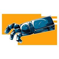 premium vector l vector colored robot arm with background
