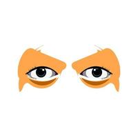premium vector l vector two eyes that stare sharply colored against a background