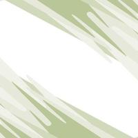 Monochrome abstract frame from brush strokes in trendy pale green tint with copy space diagonally vector