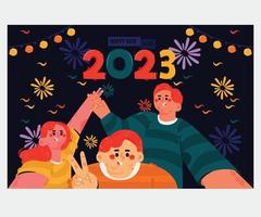 ilustración de fondo de celebración de año nuevo vector