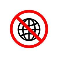 No internet network icon vector design