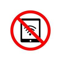 Prohibit using wifi icon vector design