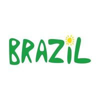 Brazil lettering vector design