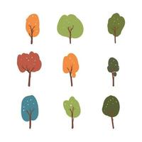 Unique tree collection vector design