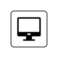 diseño de vector de icono de monitor