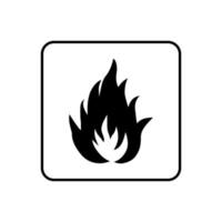 diseño de vector de icono de fuego