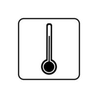 Temperature measuring thermometer icon vector design