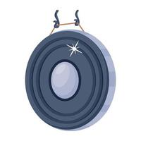 An editable flat icon of gong vector