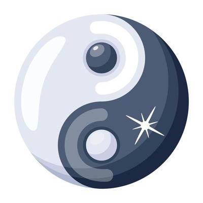 An editable flat icon of gong