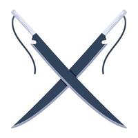 An editable flat icon of shuriken star vector