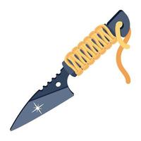 A flat icon design of knife vector