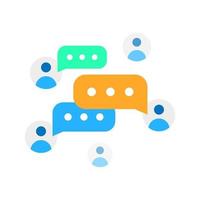 Join community, group chat concept illustration flat design vector eps10. modern graphic element for landing page, empty state ui, infographic, icon