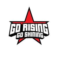 star go rising logo vector design