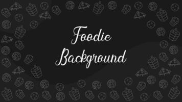 foodie background illustration line art vector