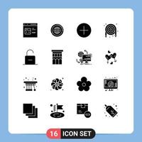 Modern Set of 16 Solid Glyphs and symbols such as plumber hose globe new add Editable Vector Design Elements