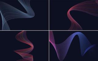 modern wave curve abstract presentation background Pack vector