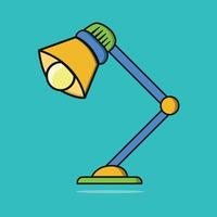 Illustration of Desk Lamp - Table Lamp Vector - Bulb Drawing