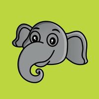 ilustración de elefante - vector animal - dibujo de elefante lindo