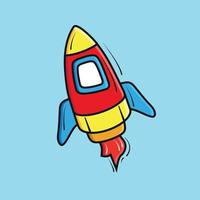 Illustration of Rocket - Spaceship Vector - Rocket Drawing