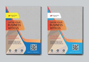 Modern corporative layout business flyer and corporate design A4 size. vector