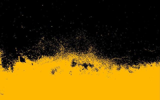 Grunge texture effect. Distressed overlay rough textured. Abstract vintage monochrome. Yellow isolated on black background. Graphic design element halftone style concept for banner, flyer, poster, etc