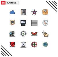 16 Creative Icons Modern Signs and Symbols of bus progress men productivity upload Editable Creative Vector Design Elements