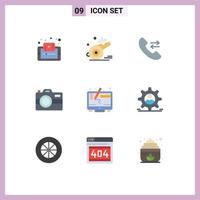 9 Creative Icons Modern Signs and Symbols of technology capture referee camera call Editable Vector Design Elements