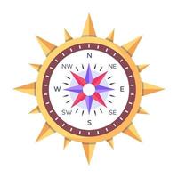 Trendy Wind Compass vector