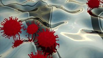 3D Rendering Corona Virus Covid-19 Pandemic Waves video
