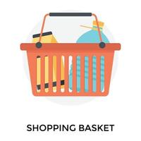 Trendy Shopping Basket vector