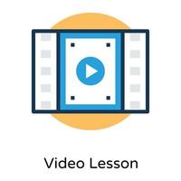 Trendy Video Tutorial vector