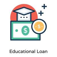 Trendy Educational Loan vector