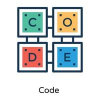 Trendy CODE Concepts vector