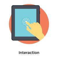 Trendy Digital Interaction vector