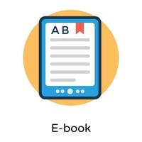 Trendy Ebook Concepts vector