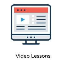 Trendy Video Tutorial vector