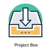 caja de proyecto de moda vector