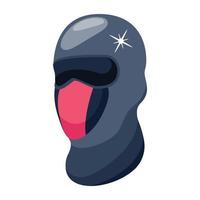 Ski mask icon designed in flat style vector