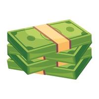 Check this 2d icon of banknote and stack vector