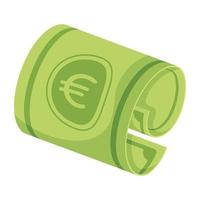 Check this 2d icon of banknote and stack vector