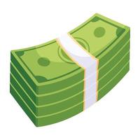 Check this 2d icon of banknote and stack vector