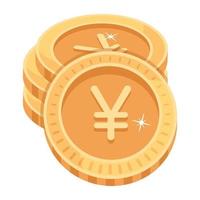 Modern handcrafted 2d icon of yen vector