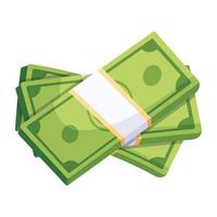 Check this 2d icon of banknote and stack vector