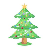 Trendy Christmas Spruce vector